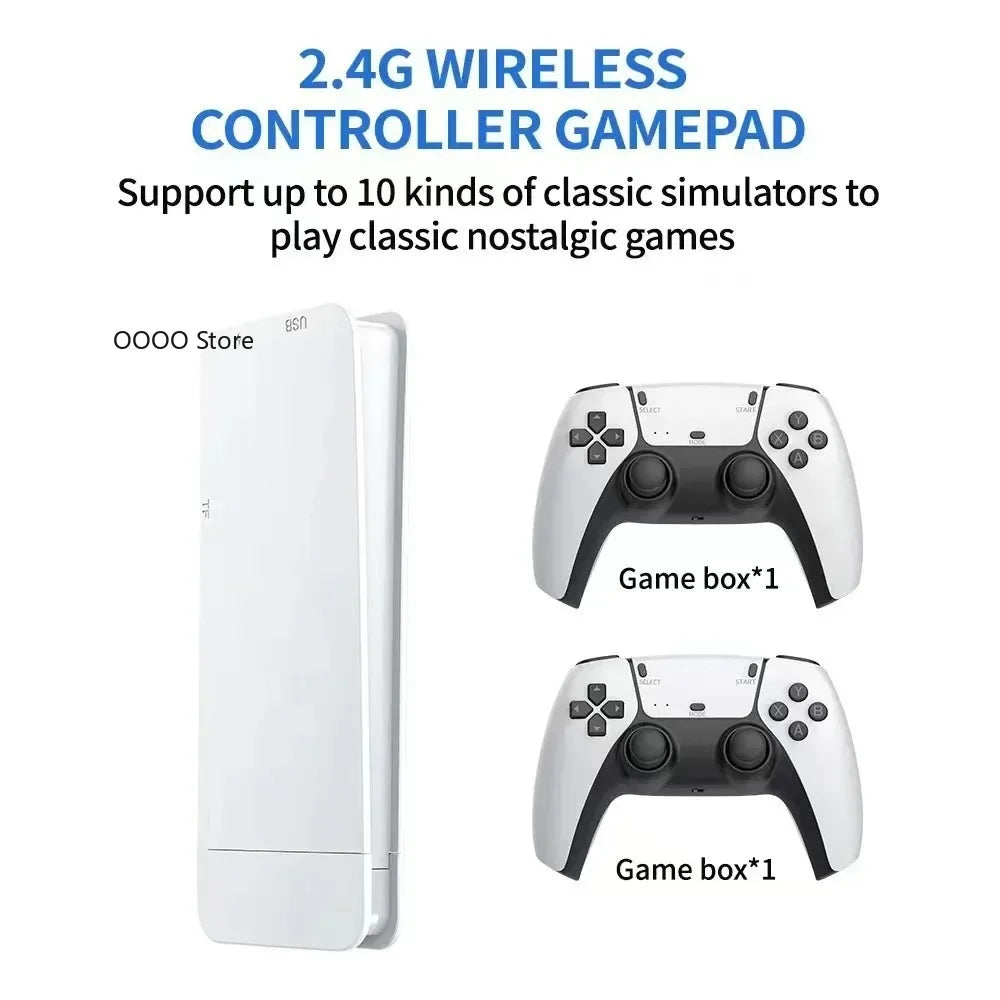 4K HD 64G Video Game Console: M15 Game Stick with 20000+ Classic Arcade Games, Dual Wireless Gamepads Two-Player TV System