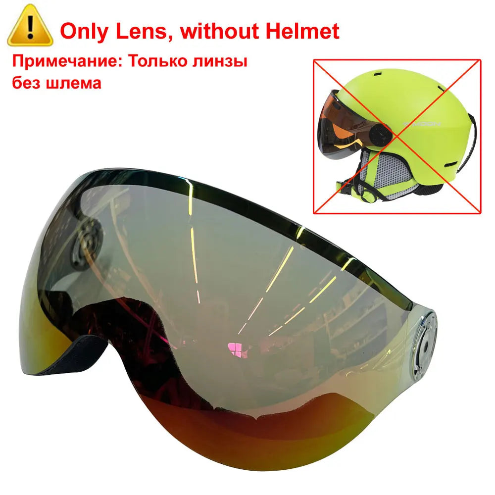 Casco de esquí MOON moldeado integralmente PC + EPS casco de esquí de alta calidad gafas deportes al aire libre esquí Snowboard monopatín cascos para hombre