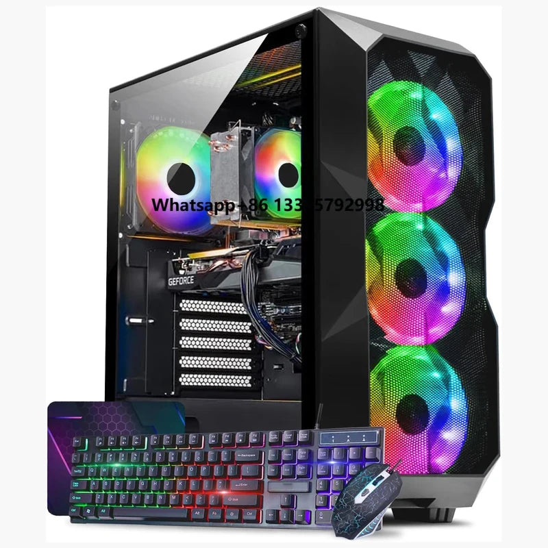 Ventiladores ARGB de Alto Rendimiento, I5 11400F, 32GB RAM, 1TB SSD, RTX 2060 6G GDDR6, Computadora de Escritorio para Oficina, Hogar y Juegos, WIN10/11