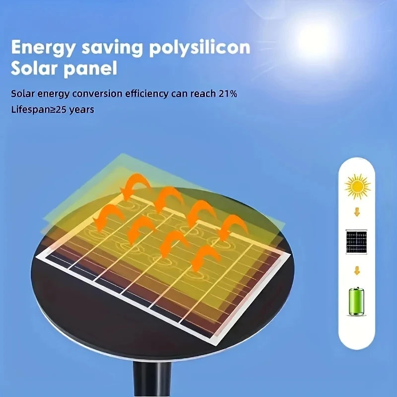 Luz solar para exteriores tipo ovni, lámpara de carga solar para patio con encendido/apagado automático del amanecer al anochecer y sensor de movimiento