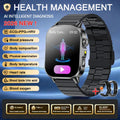 Nuevo reloj inteligente para hombres con diagnóstico de salud preciso ECG, presión arterial, oxígeno en sangre, grasa en sangre, ácido úrico, temperatura y llamadas Bluetooth