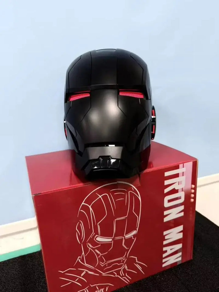 Marve 1/1 Iron Man Mk5 nuevo casco Mk50 Jarvis usable y Transformable apertura eléctrica activada por voz cierre regalo de cumpleaños