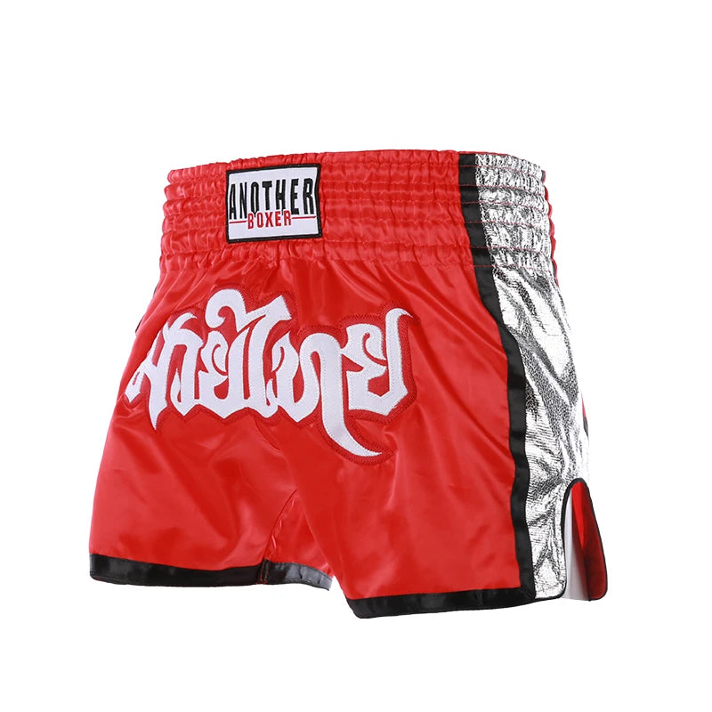Pantalones Cortos de Muay Thai para Hombre, Mujer y Niños, Pantalones de Entrenamiento de Boxeo, Kickboxing, Bordados, para Gimnasio, Artes Marciales, Grappling, Ropa de Entrenamiento de MMA
