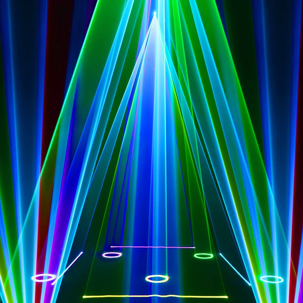 SHEHDS New 25KPPS IP65 Waterproof 12W Laser APP Control RGB Animation Scanner For Outdoor DJ Disco Party Music Festival