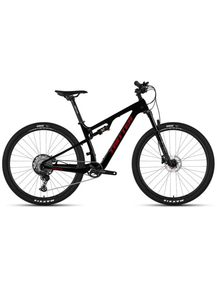 Bicicleta de montaña de fibra de carbono TWITTER OVERLORD, transmisión M6100 de 12 velocidades, frenos de disco hidráulicos MT200, ruedas de 29/27.5*2.1, bicicleta de montaña MTB Vtt