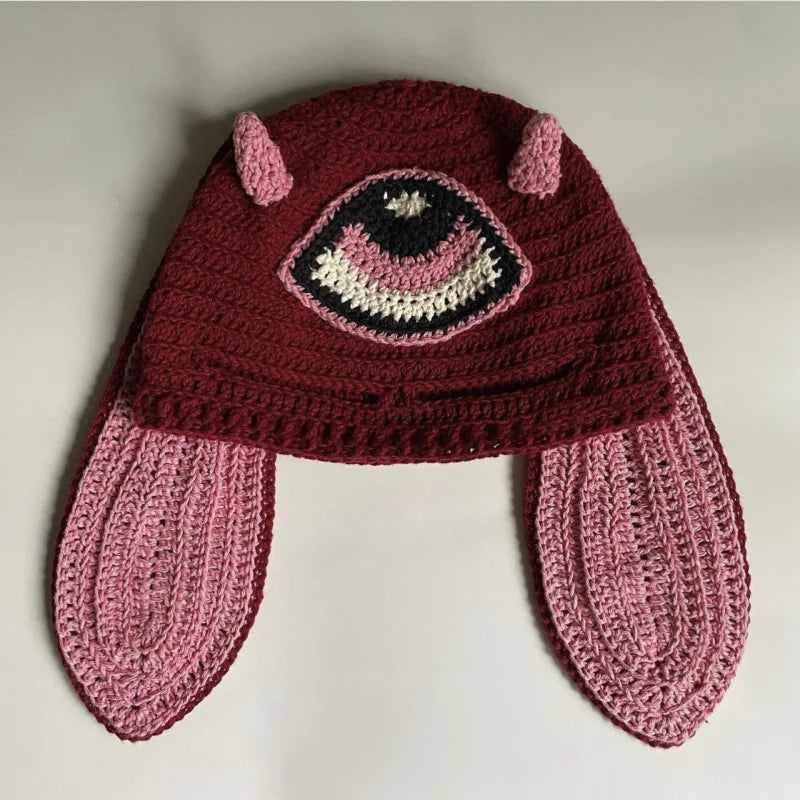 Gorro de orejas de animales de dibujos animados para niñas, máscara a prueba de viento, gorro de Snowboard cálido de invierno, Cosplay de Halloween