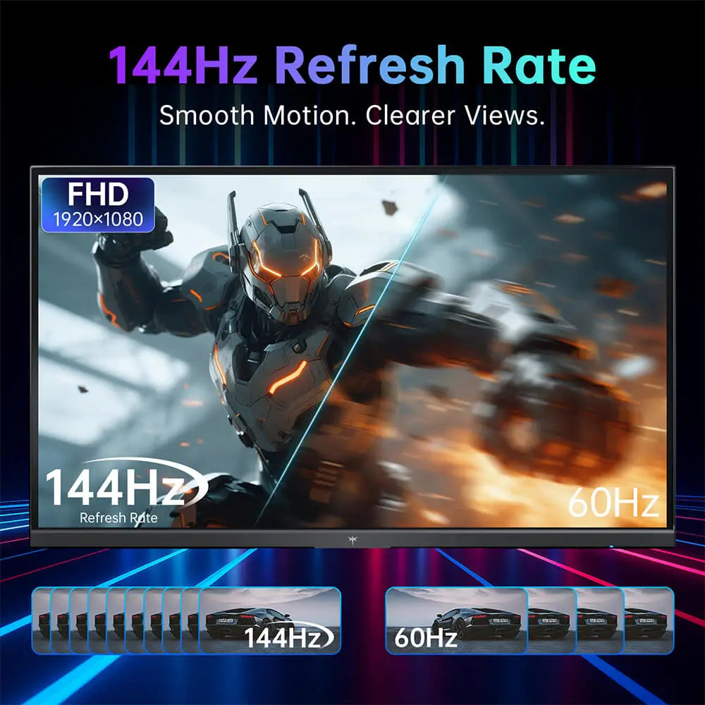Monitor para Juegos KTC H24B9S-2 de 23.8 Pulgadas Full HD, Pantalla IPS, Frecuencia de Actualización Fluida de 144Hz, 113% SRGB, 178 °   Ángulo de visión, Tecnología de cuidado ocular, Puertos HDMI y VGA, Compatible con