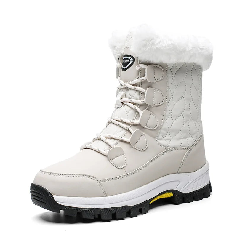 CINESSD Botas De nieve clásicas para Mujer, zapatos cálidos De invierno, zapatos De plataforma hechos a mano, Botas para Mujer, botines hasta el tobillo De Mujer talla 42