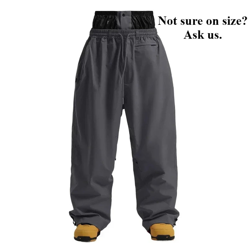 Pantalones de Nieve Impermeables GSOU SNOW, Pantalones de Snowboard Transpirables con Cintura Holgada para Exteriores, Pantalones Profesionales para Hombre y Mujer, Stride 2026, Novedad
