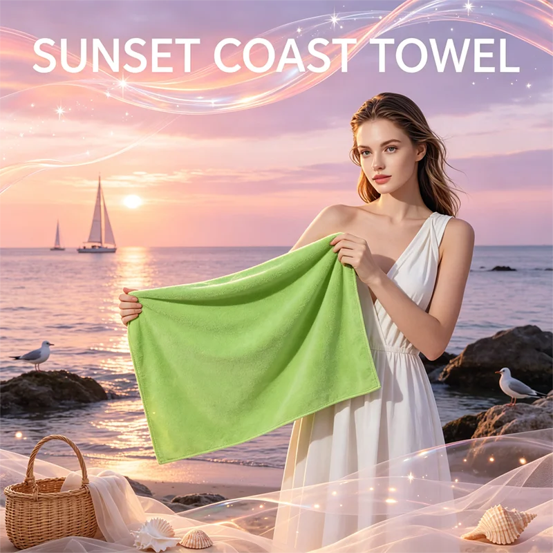 Toalla de playa de microfibra de secado rápido, que no retiene la arena, es de gran capacidad de absorción, suave y fácil de transportar, ideal para nadar, viajar, usar en el gimnasio y para practicar deportes al aire libr