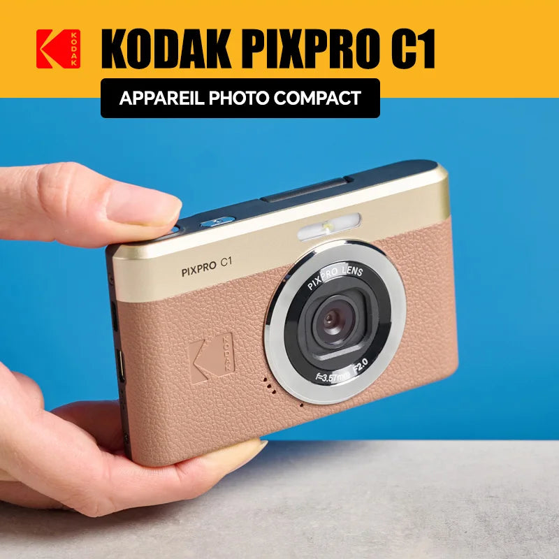 Cámara Digital KODAK PIXPRO C1 Todo en Uno con Sensor de 13MP, Lente de Enfoque Fijo de 26mm y 180 °   Pantalla LCD inclinable (no Kodak PIXPRO FZ55)
