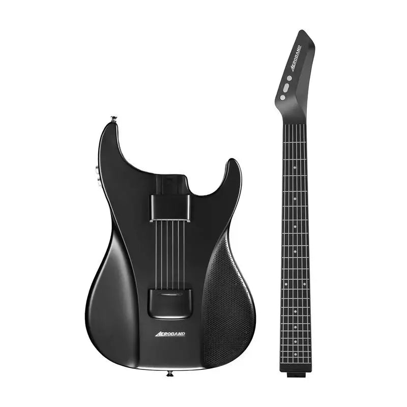 AeroBand Guitarra eléctrica de viaje Cuerda de silicona sin dolor Todo en uno 9 estilos de sonido Bajo acústico con micrófono con altavoz