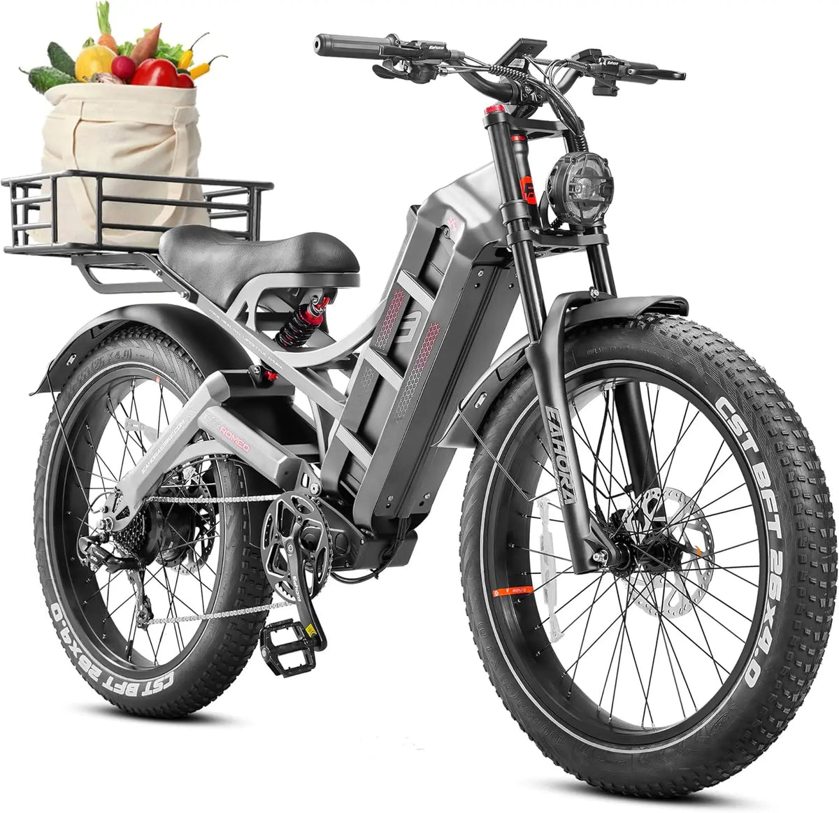 Bicicleta eléctrica Eahora de gran venta JYF, bicicleta eléctrica de acero al carbono de 26 pulgadas, bicicleta de montaña eléctrica de doble suspensión de 29 pulgadas