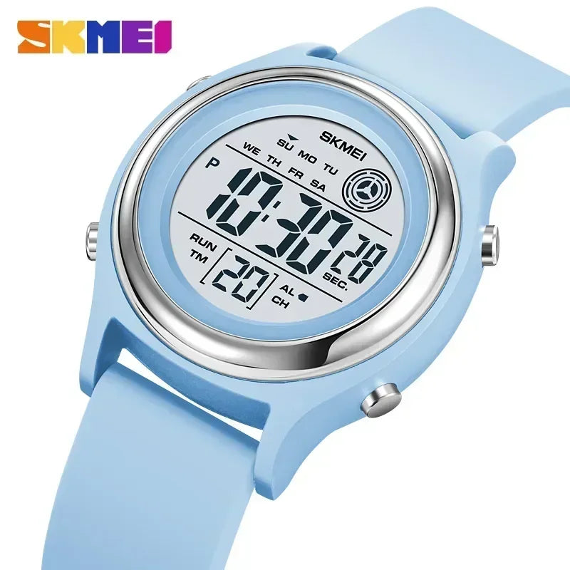 SKMEI Lujo Impermeable Resistente a Golpes Deportivo con Cuenta Regresiva Reloj Digital de Pulsera para Mujer Cronómetro Señora Niña Relojes 2094