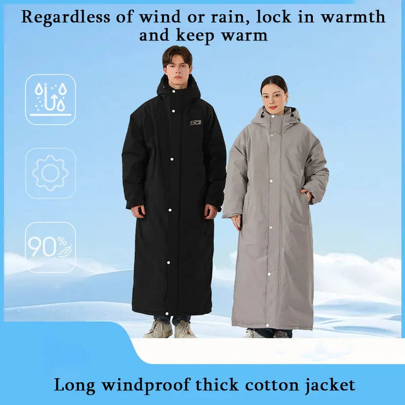 Traje de esquí impermeable a prueba de viento para invierno, mono de lana gruesa para hombres y mujeres, traje de motociclismo resistente al frío