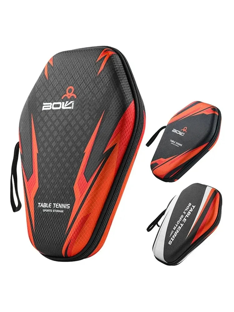 Funda para raqueta de tenis de mesa EVA, bolsa de almacenamiento para raquetas de ping-pong con carcasa rígida, impermeable y a prueba de polvo, con correa elástica, estilo Mecha.