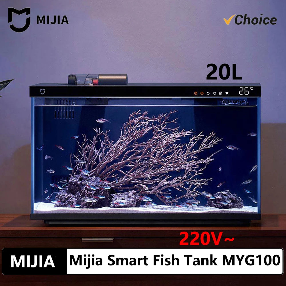 NUEVA Pecera inteligente MIJIA MYG100 compatible con la aplicación Mijia, control remoto móvil, alimentación remota, sistema de iluminación inteligente, acuario CN