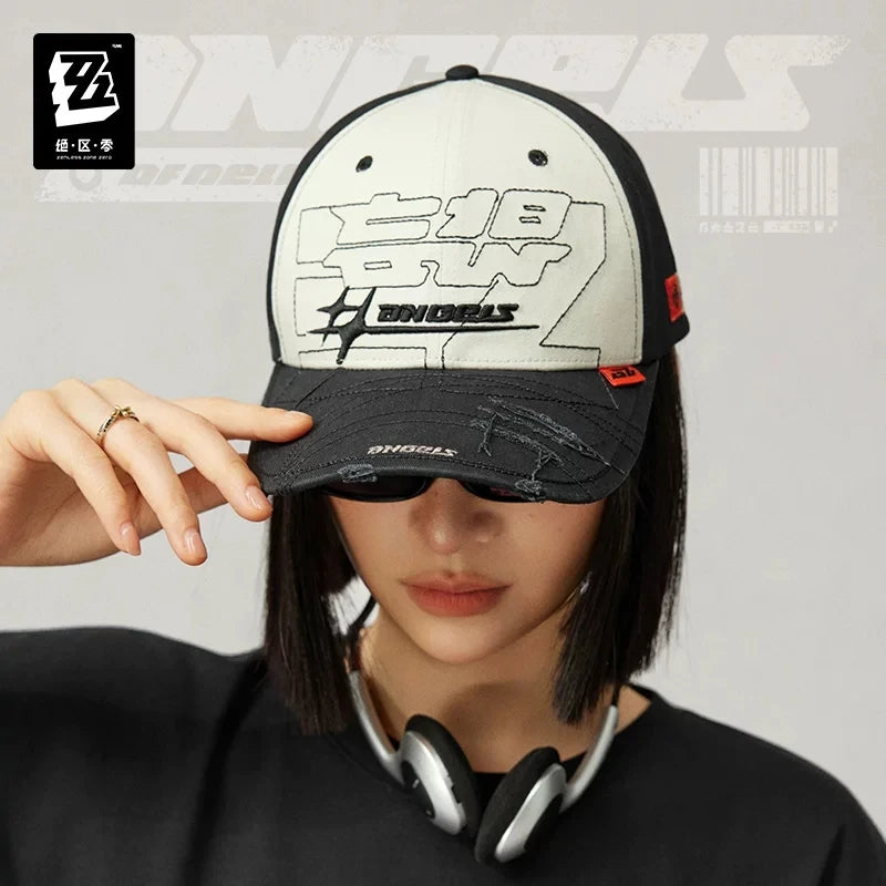 Gorra de béisbol bordada oficial “Delusional Angel” de Three Z STUDIO para ZenlessZoneZero - Mercancía de videojuegos, regalo