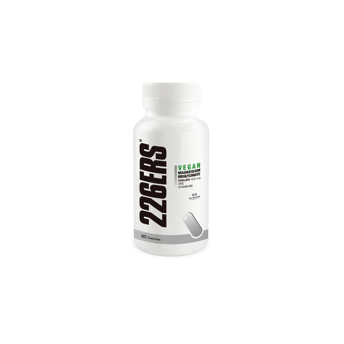 226ERS PACK 2 UNDS MAGNESIO VEGAN MAGNESIUM BISGLYCINATE - MAGNESIO QUELADO, ZINC Y VITAMINA B6 90 CAPS