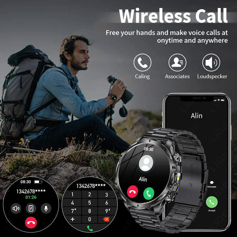 Reloj inteligente para hombre 2026, pantalla grande HD de 1.9 pulgadas, llamadas Bluetooth, reproductor de música, rastreador deportivo de fitness, monitor de salud, smartwatch para hombre