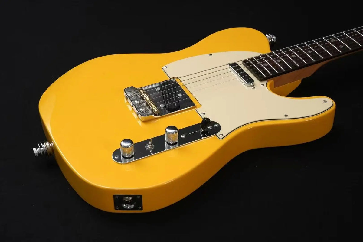 Listo para enviar guitarra eléctrica TL de 39 pulgadas de alta gama, parte superior sólida, lados de aliso, acabado brillante, 6 cuerdas, alta calidad