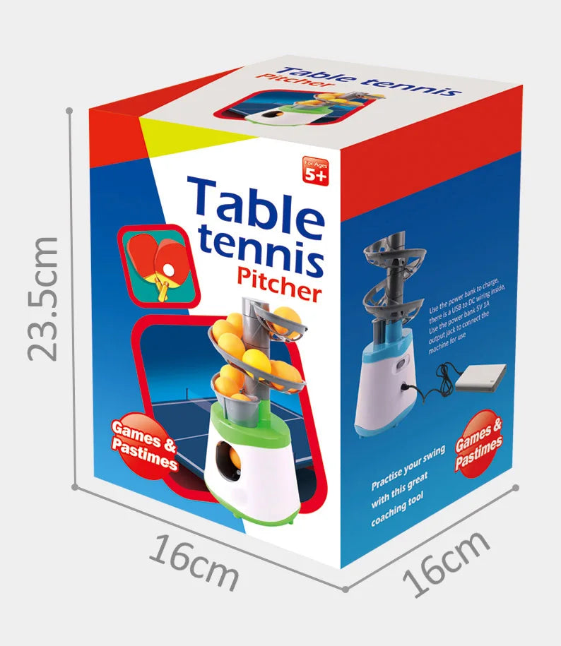 Lanzador de pelotas de tenis de mesa portátil de alta calidad, versión de fuente de alimentación Dual, máquina de lanzamiento de Robot de pelotas de Ping Pong para entrenadores