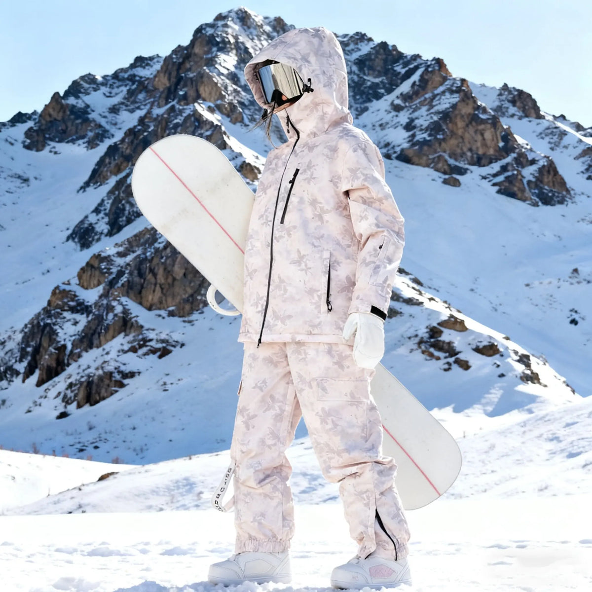 Nuevo conjunto de chaqueta y pantalones de esquí unisex, con capucha, resistente al viento, impermeable, cálido, transpirable y duradero, ideal para actividades al aire libre en invierno y para practicar snowboard.