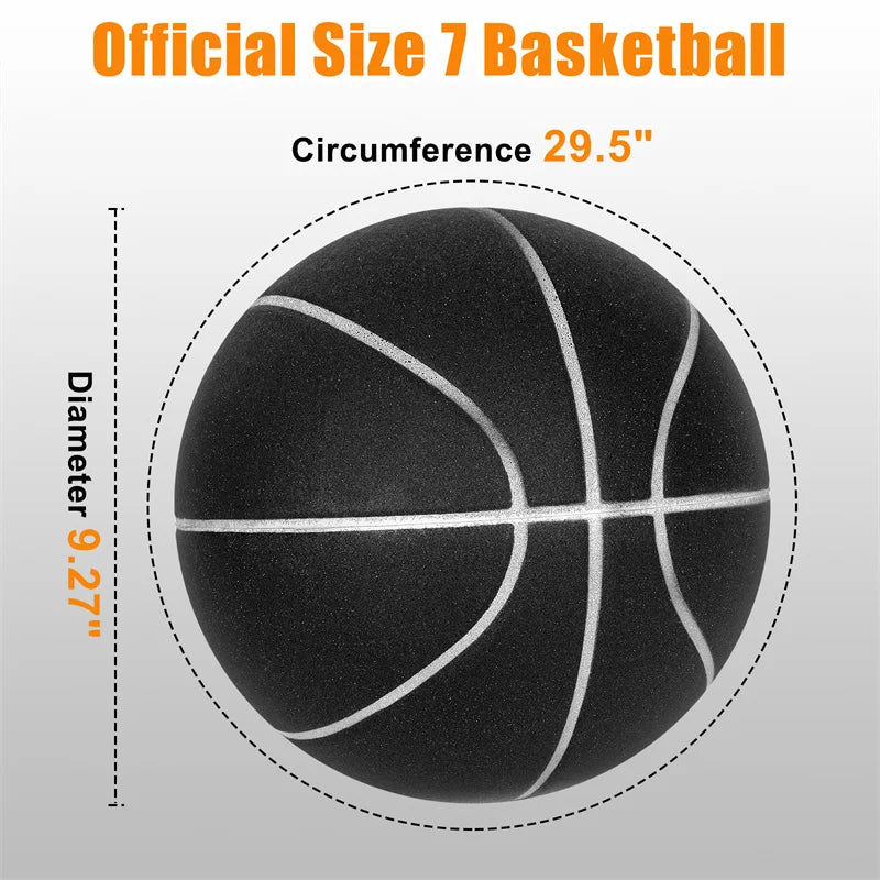 Baloncesto silencioso de alta densidad, pelota exprimible de espuma de PU suave, baloncesto que rebota silencioso para interiores, juguetes deportivos silenciosos sin ruido para niños