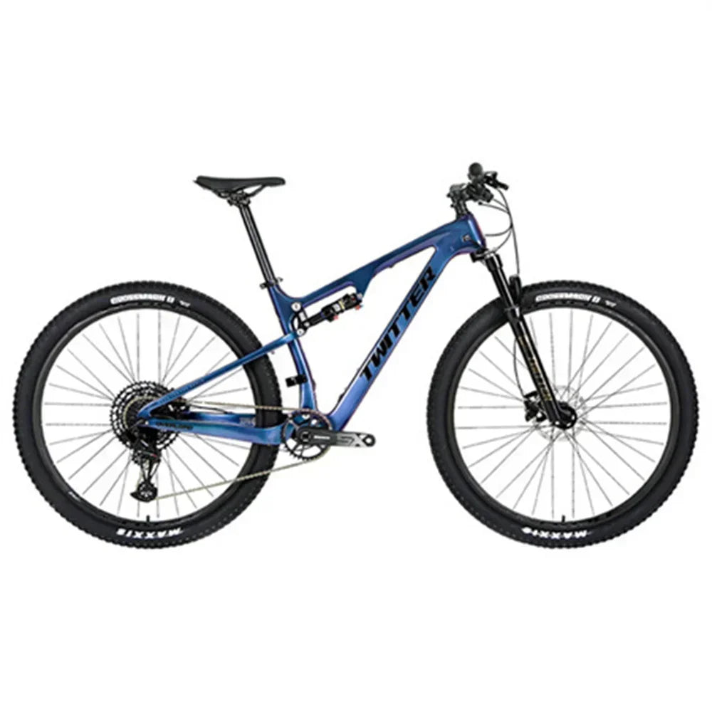 Bicicleta de montaña de fibra de carbono 2026 TWITTER OVERLORD, Electronic Variable Di2 XTR M9250 de 12 velocidades, suspensión trasera T900, frenos de disco hidráulicos AM