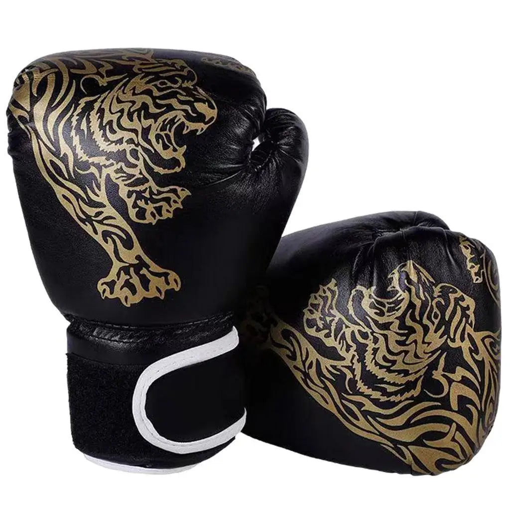 Guantes de boxeo para adultos, guantes de lucha de cuero PU transpirables, guantes de entrenamiento de boxeo para niños, guantes de Kickboxing para gimnasio, deporte interior y exterior