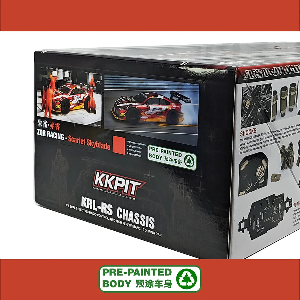 KKPIT KRL-RS ZQR Chasis Vacío 1/8 RC Coche Eléctrico a Control Remoto para Carreras en Carretera, Juguete para Adultos y Niños