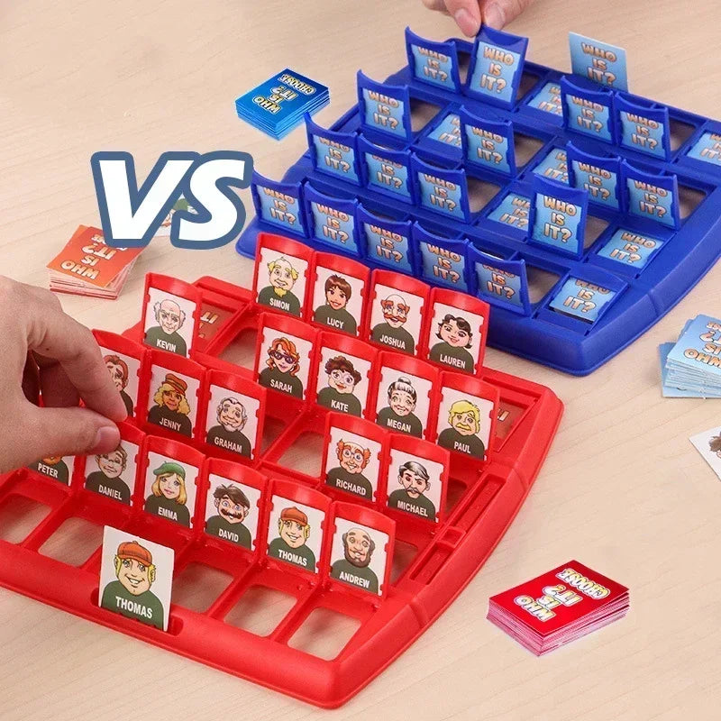 Juego de mesa de adivinanzas "Quién soy", juego de rompecabezas interactivo para dos personas con tablero portátil, adecuado para niños