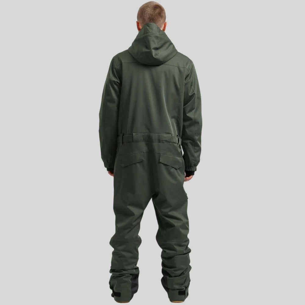 GSOU-ropa de trabajo de esquí para hombre, mono, chaqueta de una pieza, conjunto de pantalón, mono térmico de invierno para campo de nieve, ropa deportiva impermeable