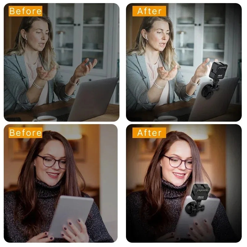 Ulanzi VL49 6W Mini Luz LED de Relleno para Vlog, Blanca, 2000mAh, 5500K, Iluminación con Zoom, Iluminación Fotográfica, Lámparas de Relleno para Video, Teléfono y Selfies