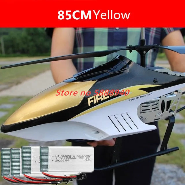 Helicóptero RC de Aleación Actualizado, 2.4G, 150M, 85CM, Gran Tamaño, Resistente a Caídas, con Luces LED, Control Remoto, Regalos