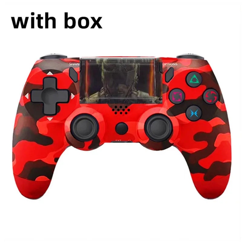 Wireless  Controller Gamepad 6-Axis Dual Vibration With LED Light Bar Joystick Joypad For PS Console /PC/iPad/Andriod/iPhone