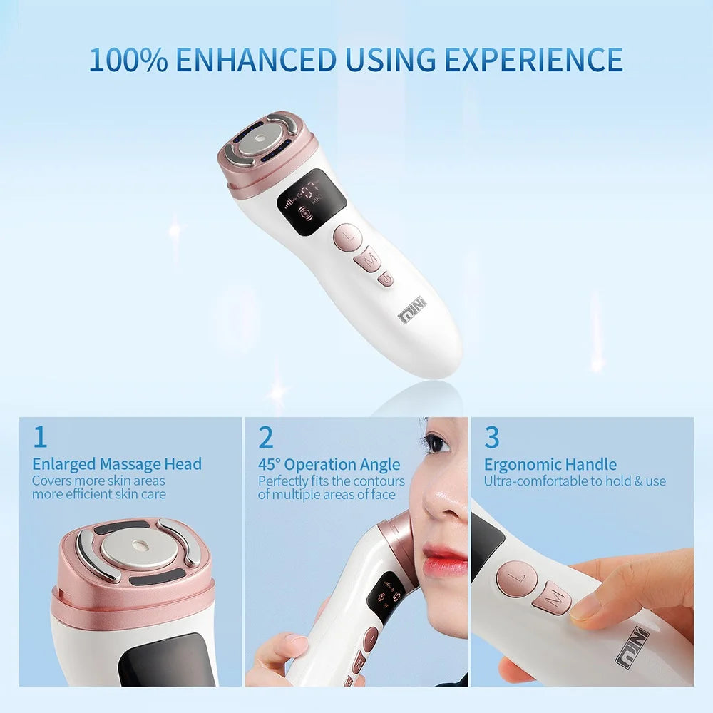 Mini máquina HIFU ultrasónica RF EMS HIFU, dispositivo de estiramiento de la piel para estiramiento Facial, barbilla, cuello, ojos, masajeador antiarrugas para uso doméstico