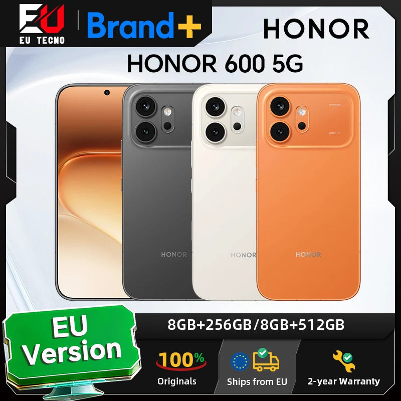 HONOR 600 5G, versión UE, Smartphone 5G, cámara nocturna ultranítida de 200 MP, OIS, batería de 6400 mAh, Snapdragon 7 Gen 4, IP68 IP69 IP69K, tarjeta dual