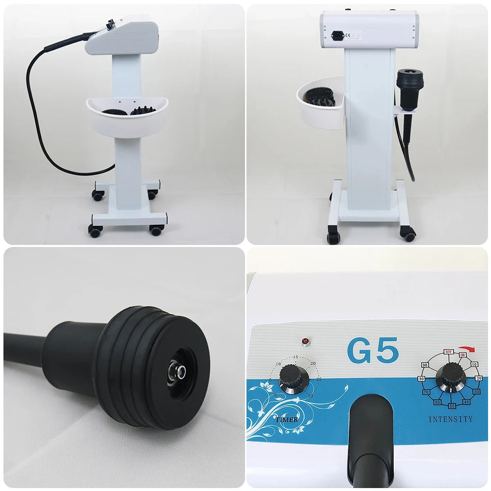 Masajeador vibratorio G5 de alta frecuencia, máquina de adelgazamiento corporal, quemador de grasa, pérdida de peso, eliminación de celulitis con dispositivo vibrador de 5 puntas