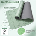 Estera de Yoga TPE antideslizante con patrón 183*57cm 6mm estera de gimnasia de alta densidad ecológica adecuada para esteras deportivas de Yoga y Pilates