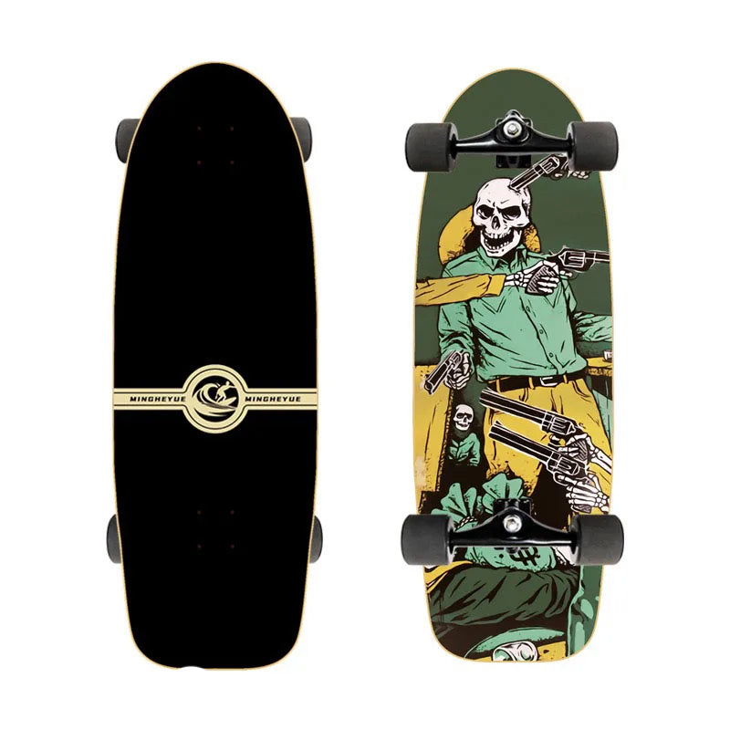 Tabla de Surfskate para Carving en Tierra, Longboard Deportivo, Skateboard Completo para Pumping, Tabla de Arce, Eje CX4, 76cm