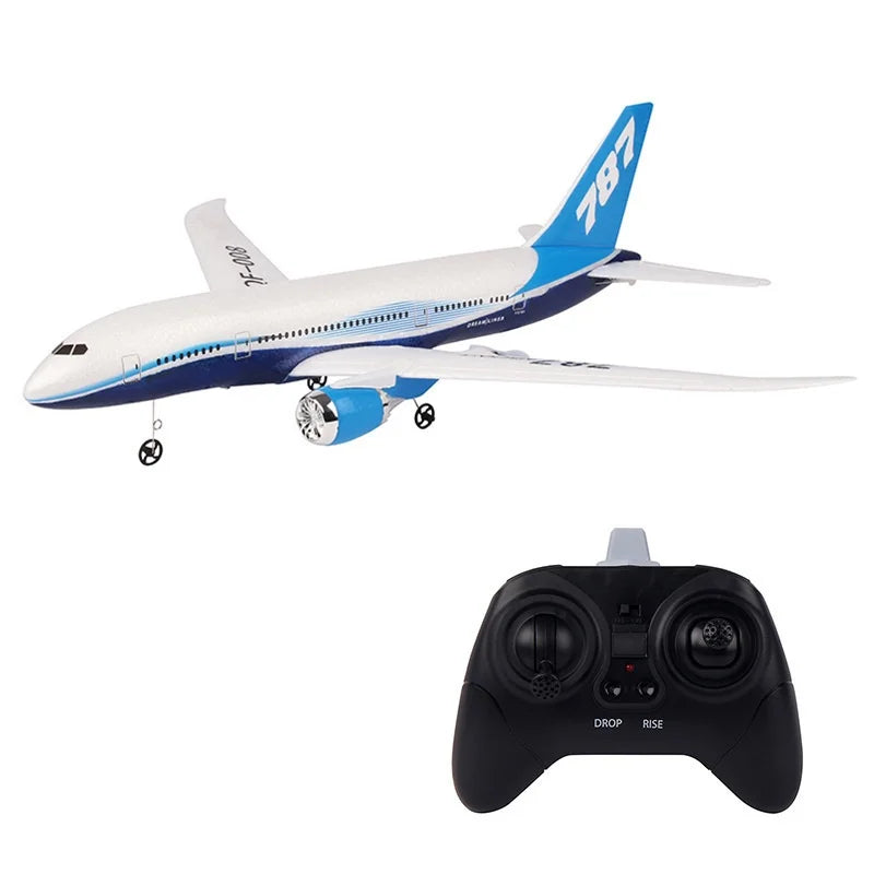 Avión RC Boeing 787 de Tres Canales, Ala Fija, Espuma EPP, Planeador, Avión Civil, 2.4G, Giroscopio, Modelo de Avión a Control Remoto