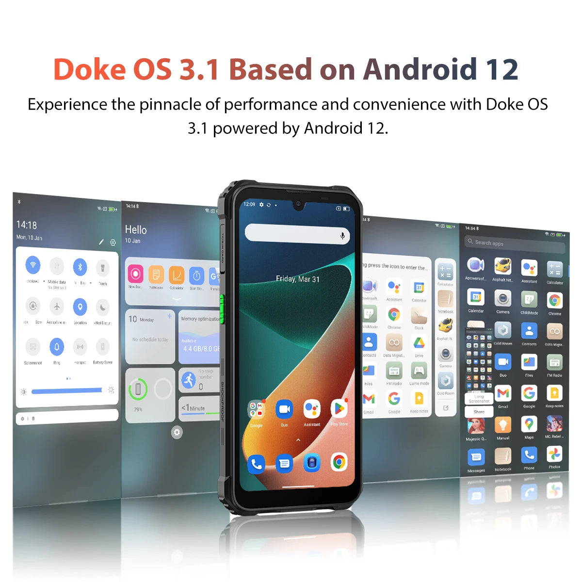 Teléfono resistente Blackview BV5300 PRO, pantalla HD de 6,1", batería de 6580 mAh, 4 GB de RAM y 64 GB de ROM, resistente al agua y al polvo IP68 IP69K