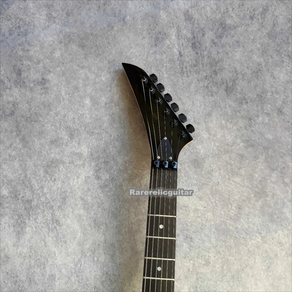 Guitarra Eléctrica Personalizada de 6 Cuerdas Green Snake, Trémolo Floyd Rose, Herrajes Negros