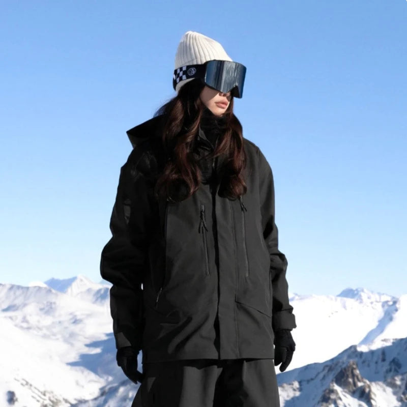 Chaquetas de esquí para mujer 2026, nuevas, cortavientos, para snowboard, abrigos holgados para esquí, ropa de nieve impermeable para exteriores con degradado, para hombre
