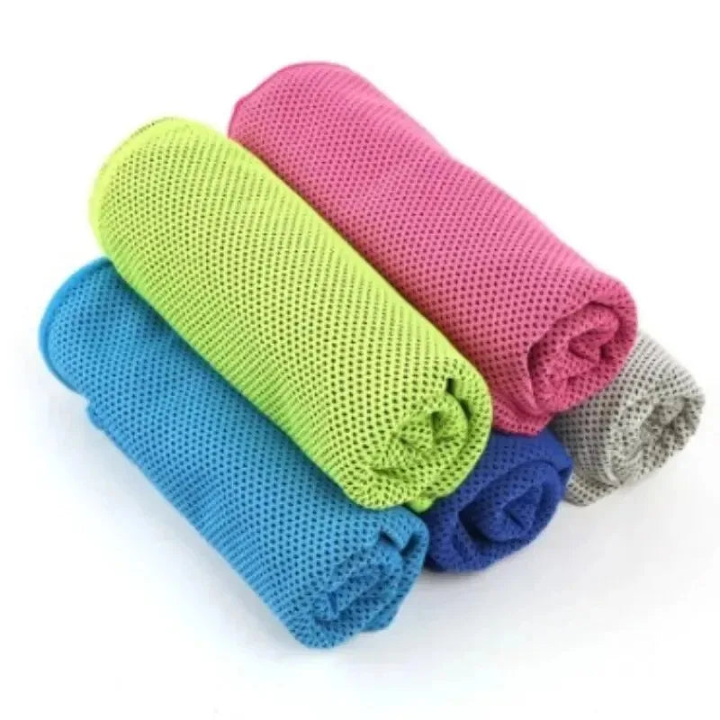 Toalla Deportiva de Secado Rápido, Toalla Enfriadora para Exteriores, Toallas de Hielo Enrollables, Suaves y Transpirables, Adecuadas para Yoga, Correr, Fitness, Camping, Natación