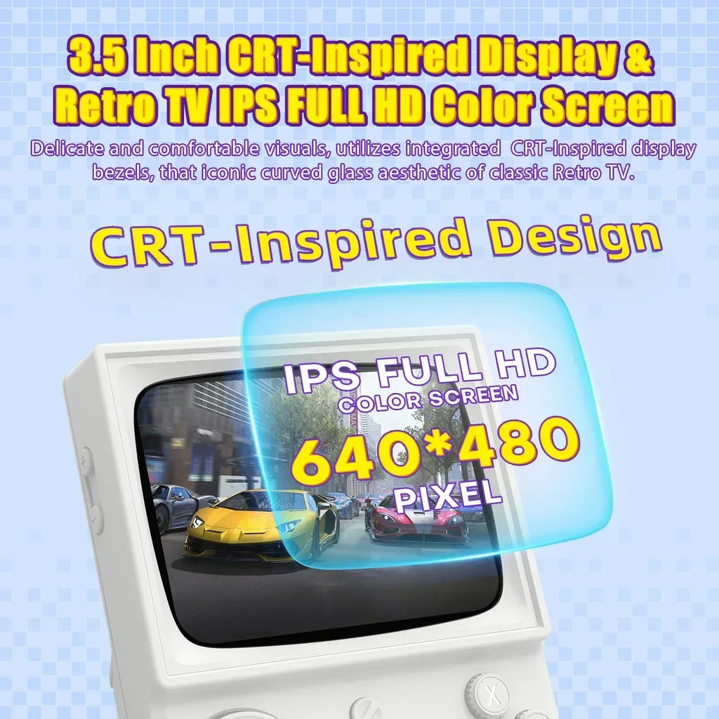 Consola de juegos portátil retro RG35, sistema EmuELEC, pantalla IPS de 3.5'', multijugador Wi-Fi, consola de videojuegos de bolsillo portátil