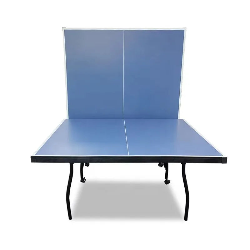 Nueva llegada mesa de tenis de mesa estable portátil con rueda Universal, mesa de pingpong de tren para adolescentes de estadio de patio trasero