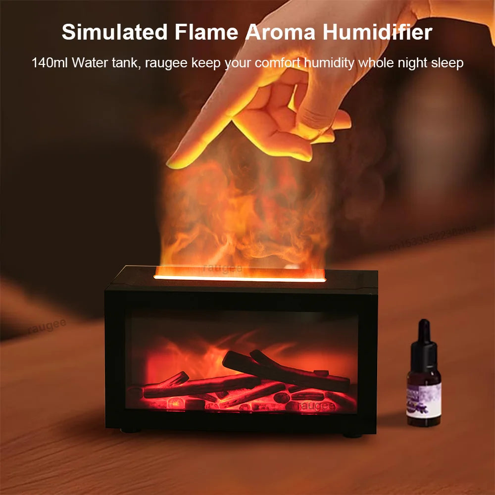 Humidificador para chimenea, humidificador de llama aromática, difusor de fragancia, difusor de aceite esencial de aromaterapia, humidificador de fuego para el hogar y la habitación