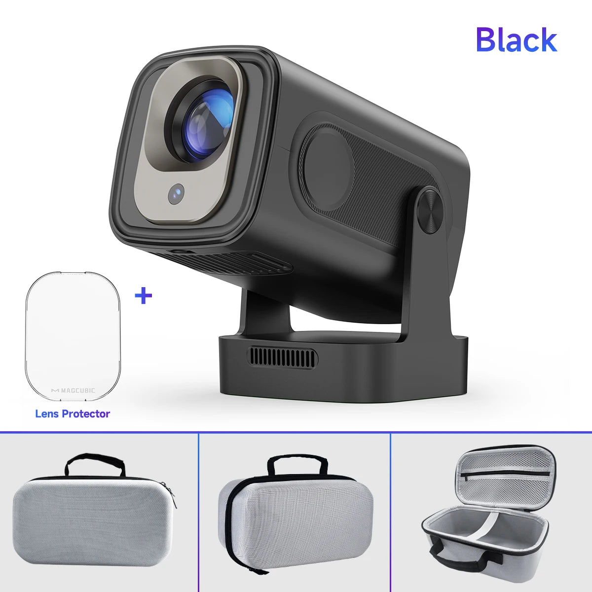 Mini proyector Magcubic HY310 para películas al aire libre enfoque automático 1080P 330ANSI Android 11 WiFi6 BT5.4 4K con control remoto por voz Air Mouse